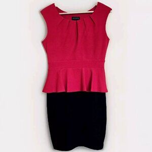 EnFocus Studio Womens Red & Black Sleeveless Sheath Dress Size 8